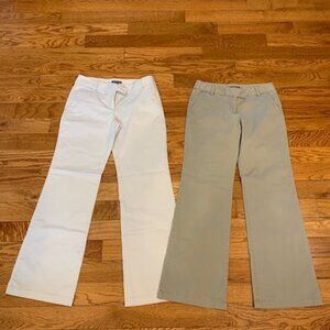 Ann Taylor Lindsey Khaki Cotton Trousers size 4